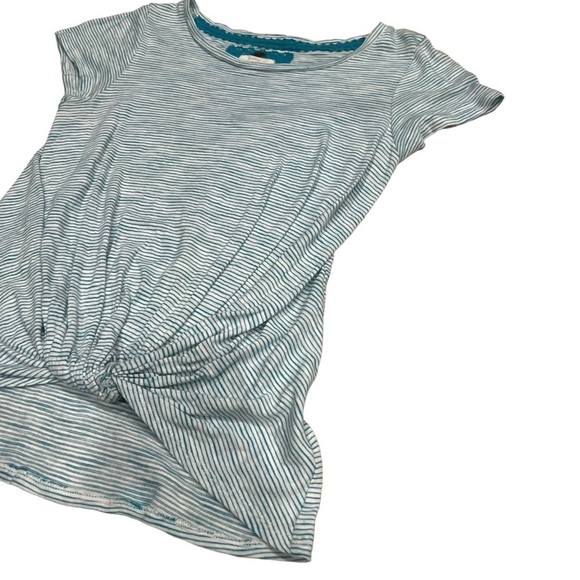 Cupio Women’s Striped Tie Front Short Sleeve T Shirt Size Medium - Picture 3 of 11